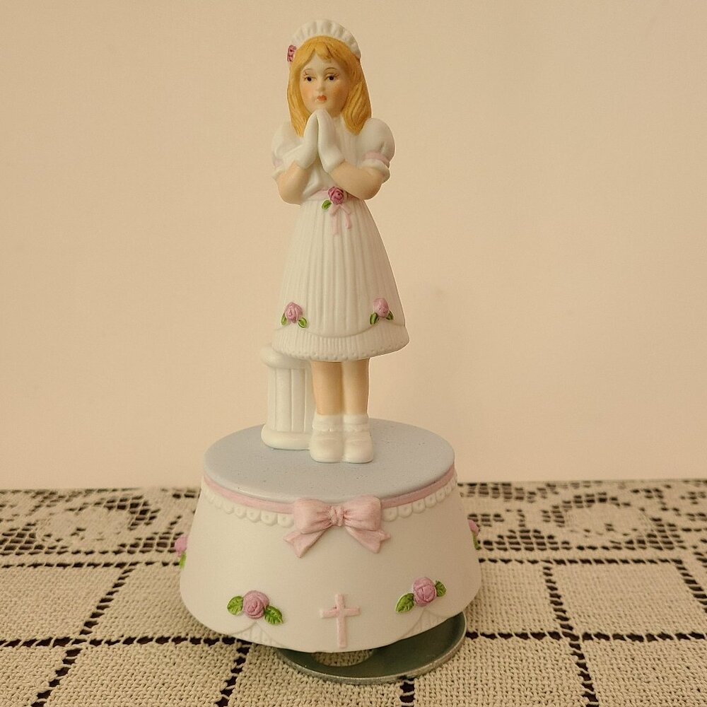 San Francisco Music Box Co. - Praying Girl - Vintage 1990